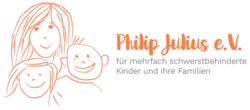 Logo mit Schriftzug und Kindern